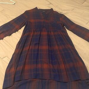 Girls Joe’s jeans plaid dress sz L (12-14) NWOT.